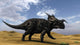 Brown Einiosaurus Walking across Wall Decal Design 2