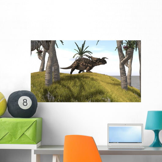 Einiosaurus Grassy Hill Wall Decal