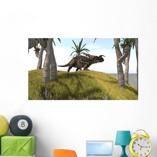 Einiosaurus Grassy Hill Wall Decal