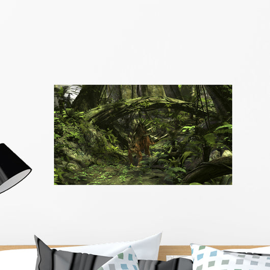 Kentrosaurus Prehistoric Forest Wall Decal Design 1