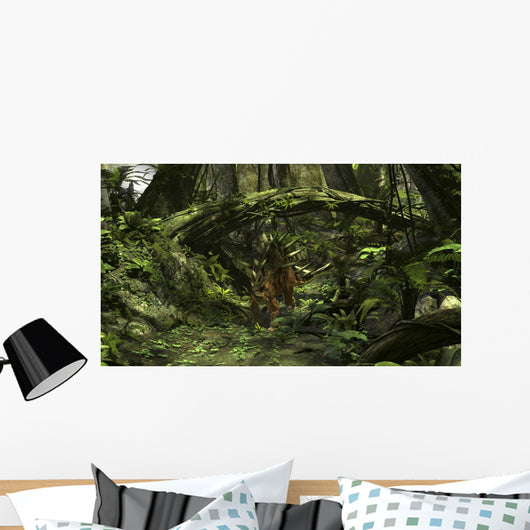 Kentrosaurus Prehistoric Forest Wall Decal Design 1