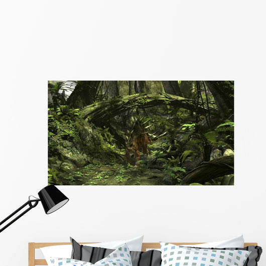 Kentrosaurus Prehistoric Forest Wall Decal Design 1
