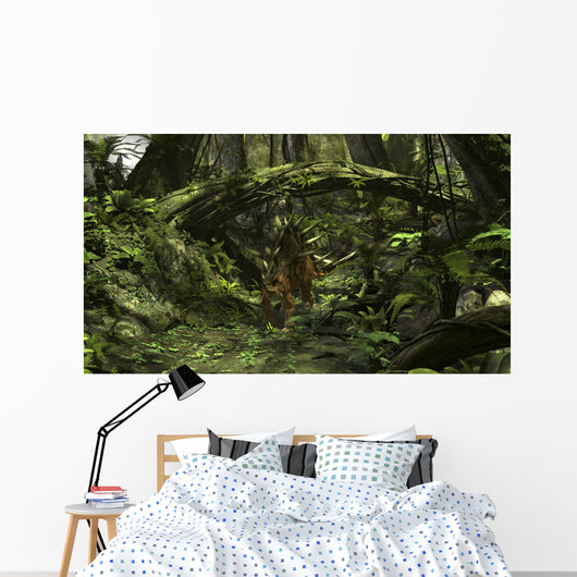 Kentrosaurus Prehistoric Forest Wall Decal Design 1
