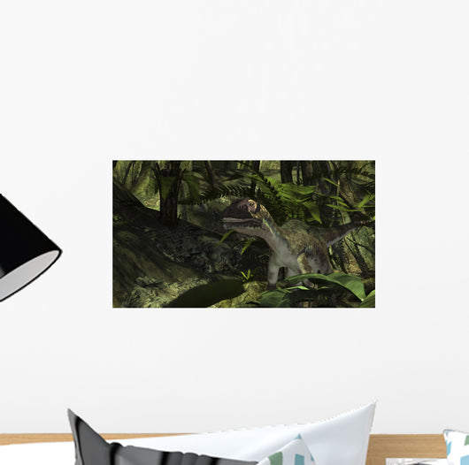 Utahraptor Prehistoric Forest Wall Decal Design 4