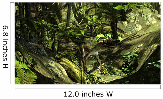 Utahraptor Prehistoric Forest Wall Decal Design 3