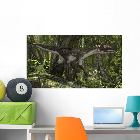 Utahraptor Prehistoric Forest Wall Decal Design 1