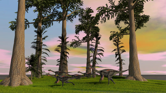 Herd Gigantoraptors Running across Wall Decal Design 1