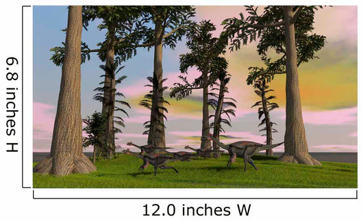 Herd Gigantoraptors Running across Wall Decal Design 1