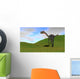 Gigantoraptor Grassy Field Wall Decal Design 1