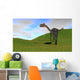 Gigantoraptor Grassy Field Wall Decal Design 1