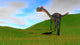 Gigantoraptor Grassy Field Wall Decal Design 1