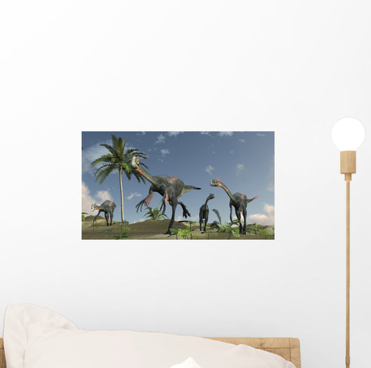 Herd Gigantoraptors Running Wall Decal
