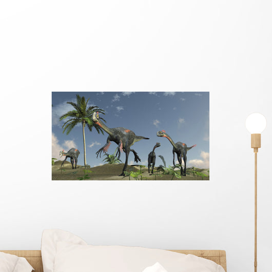 Herd Gigantoraptors Running Wall Decal