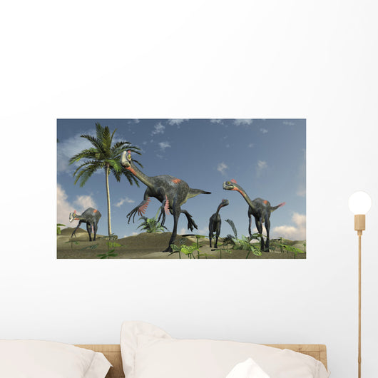 Herd Gigantoraptors Running Wall Decal