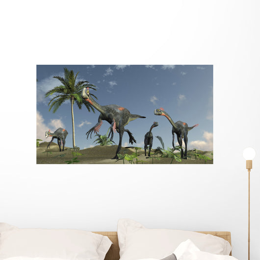 Herd Gigantoraptors Running Wall Decal