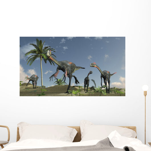 Herd Gigantoraptors Running Wall Decal