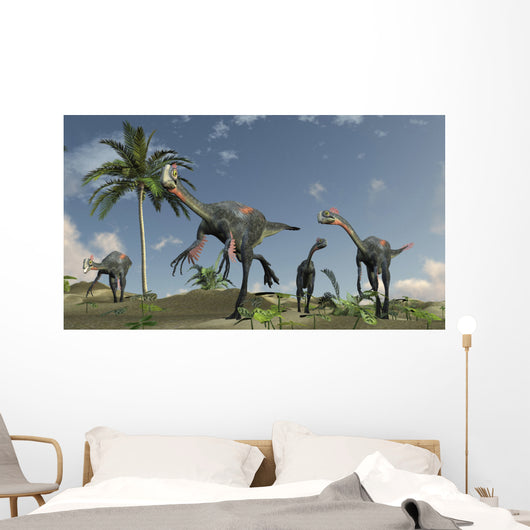 Herd Gigantoraptors Running Wall Decal