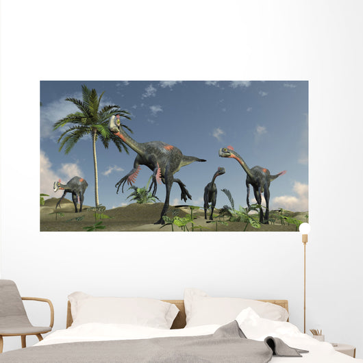 Herd Gigantoraptors Running Wall Decal