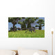 Three Gigantoraptors Running across Wall Decal Design 2