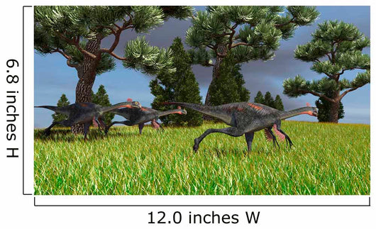 Three Gigantoraptors Running across Wall Decal Design 2