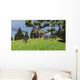 Ceratosaurus Chasing Group Gigantoraptors Wall Decal