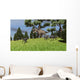 Ceratosaurus Chasing Group Gigantoraptors Wall Decal