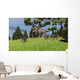 Ceratosaurus Chasing Group Gigantoraptors Wall Decal
