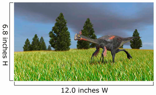 Gigantoraptor Running across Open Wall Decal Design 1