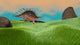 Kentrosaurus Walking across Prehistoric Wall Decal Design 3