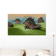 Two Kentrosaurus Dinosaurs Walking Wall Decal Design 1
