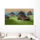Two Kentrosaurus Dinosaurs Walking Wall Decal Design 1