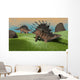 Two Kentrosaurus Dinosaurs Walking Wall Decal Design 1