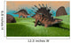 Two Kentrosaurus Dinosaurs Walking Wall Decal Design 1