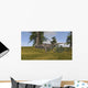 Ceratosaurus Running across Grassy Wall Decal Design 3