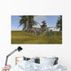 Ceratosaurus Running across Grassy Wall Decal Design 3