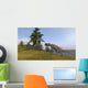 Ceratosaurus Running up Hill Wall Decal