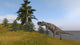 Ceratosaurus Running up Hill Wall Decal