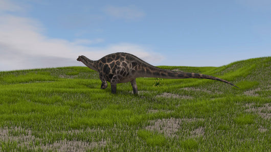 Dicraeosaurus Walking across Grassy Wall Decal Design 2