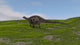 Dicraeosaurus Walking across Grassy Wall Decal Design 2