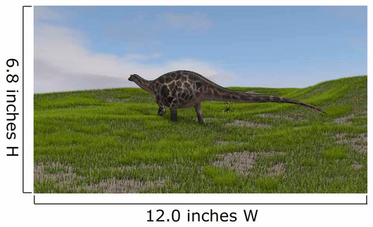 Dicraeosaurus Walking across Grassy Wall Decal Design 2