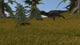 Majungasaurus Running across Grassy Wall Decal Design 5