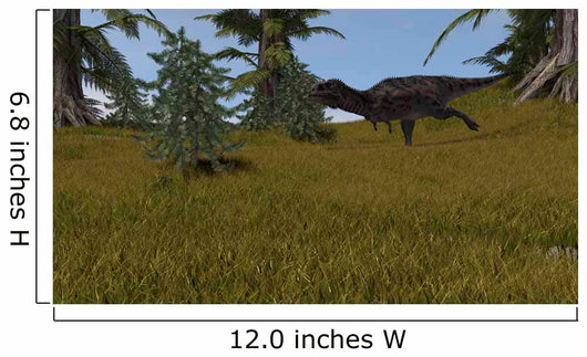 Majungasaurus Running across Grassy Wall Decal Design 5
