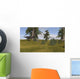 Majungasaurus Running across Grassy Wall Decal Design 4