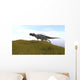 Ceratosaurus Running across Grassy Wall Decal Design 2