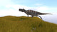 Ceratosaurus Running across Grassy Wall Decal Design 2