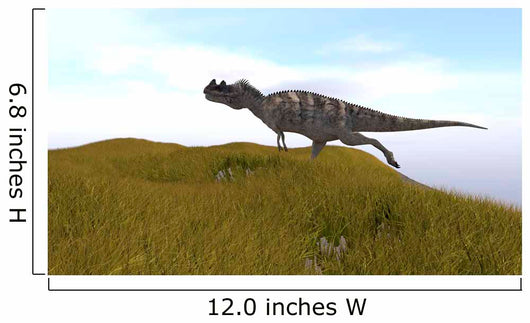 Ceratosaurus Running across Grassy Wall Decal Design 2
