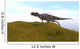 Ceratosaurus Running across Grassy Wall Decal Design 2