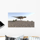 Ceratosaurus Running across Barren Wall Decal Design 2