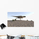 Ceratosaurus Running across Barren Wall Decal Design 2