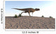 Ceratosaurus Running across Barren Wall Decal Design 2